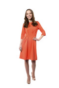 Kleid Aurora orange, Model Rosie (1,56m, Gr. 32petite)