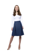 Rock Fortuna denim blau, Model Rosie (1,56 m, Gr.32 petite)
