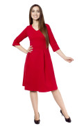 Kleid Fortuna rot, Model Katharina (1,70m,Gr.34)