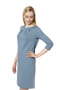 Kleid Yemanja blau-grau, Model Nadja (1,70m, Gr.34)